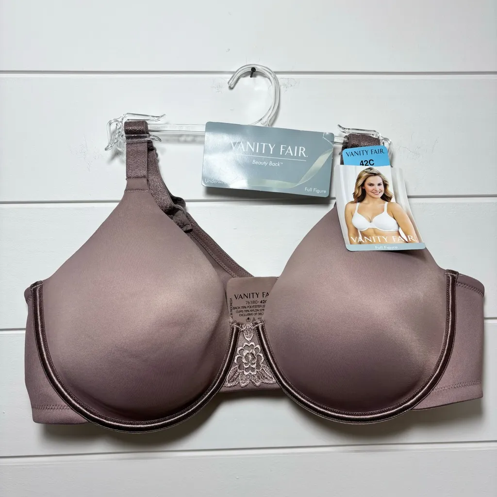 Vanity Fair Womens Beauty Back® Full Figure Underwire‎ Smoothing Bra 76380  42C - Image 2