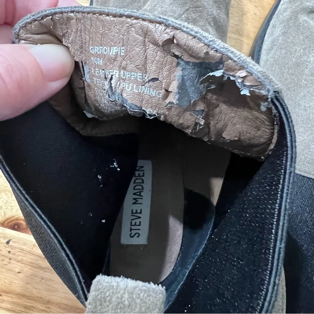 Steve Madden GRROUPlE Taupe Suede Chelsea Boots - Image 3