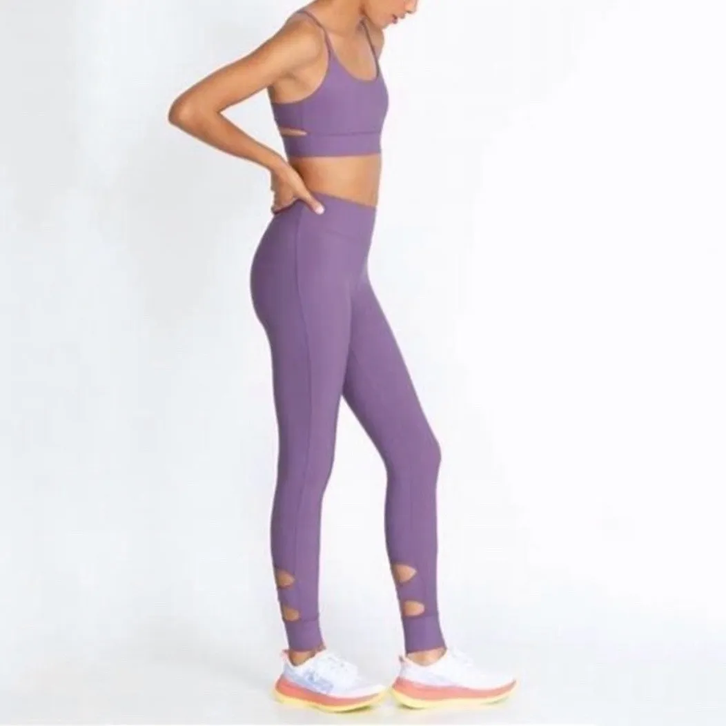 Johnny Was Calme Mulled Grape Cutout High Waist 7/8 Leggings Sz M NWOT - Image 7