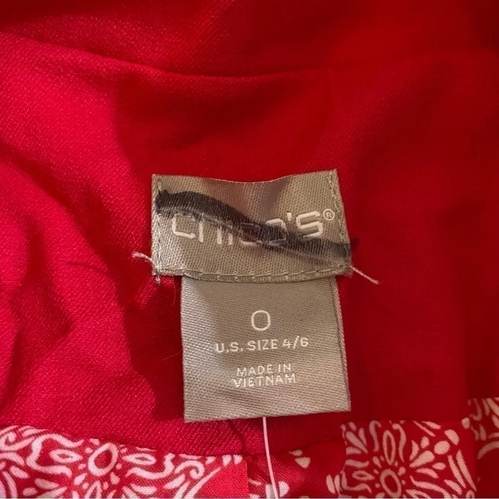 Chico’s Roll Tab Snap Down Jacket Fuchsia 0 - Image 2