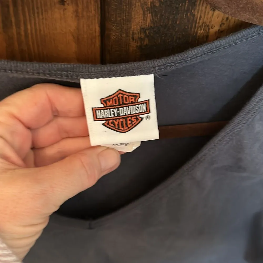 Harley Davidson VNeck LS T-shirt, Size XL - Image 4