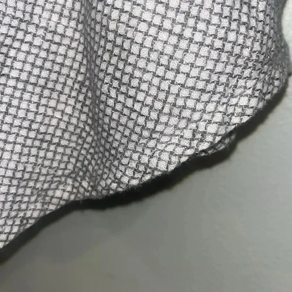 Habitat Sleeveless Shell Tank 100% Linen Blend Micro Check Top Sz XL Lagenlook - Image 6