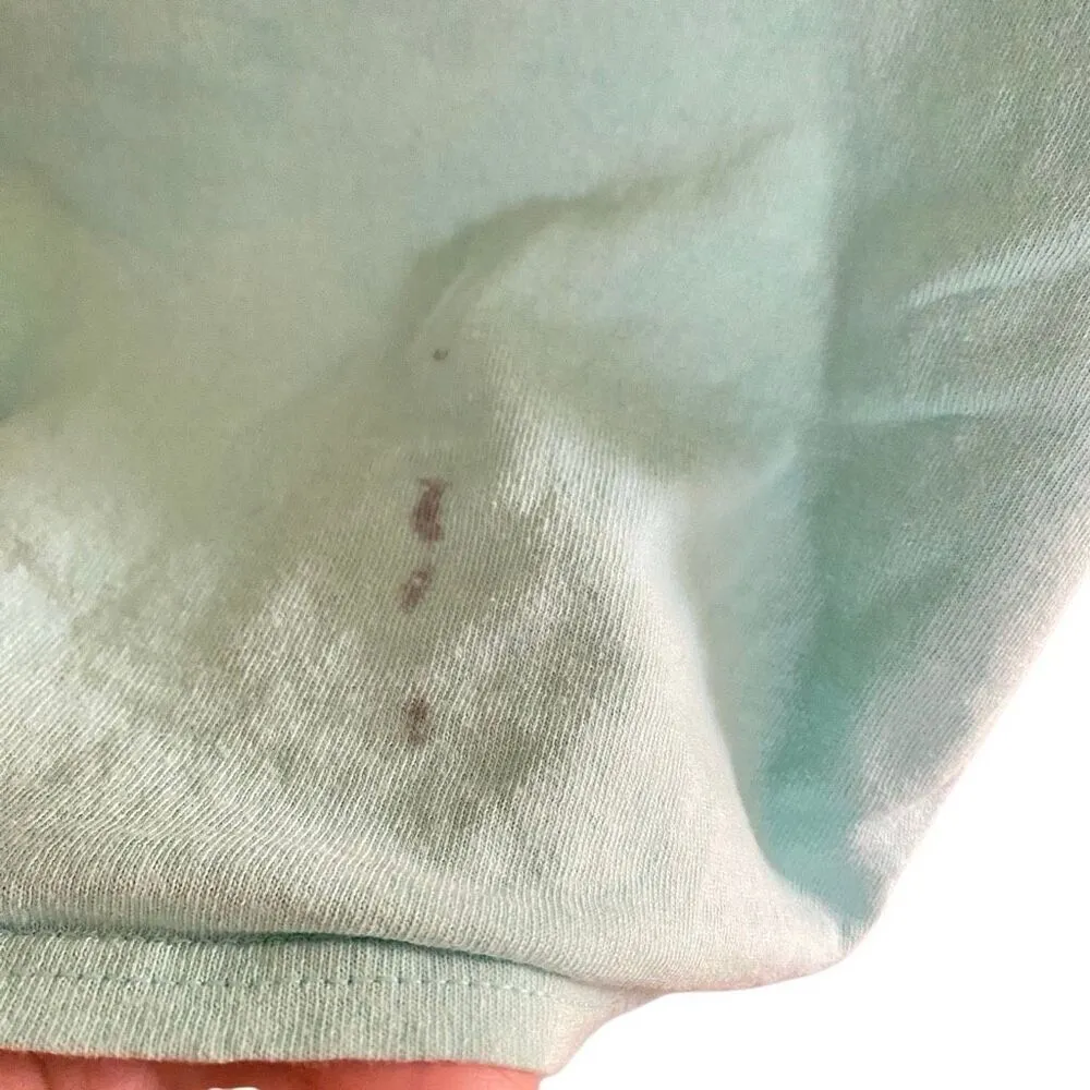 Back to the Future light green short sleeve shirt size XL stain - Image 5