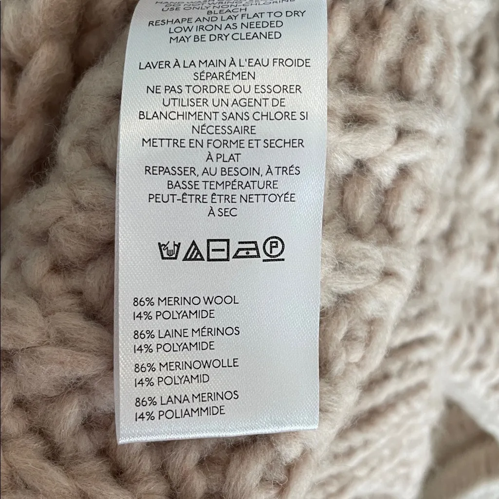 Anthropologie Maeve Mock Neck Cable Wool Blend Sweater - Image 7