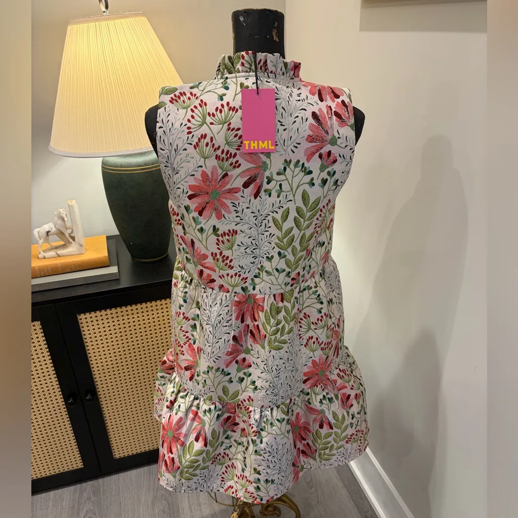 NWT THML Maci Embroidered Floral Mini Party Dress Size XS Whimsical Forest Fairy - Image 5