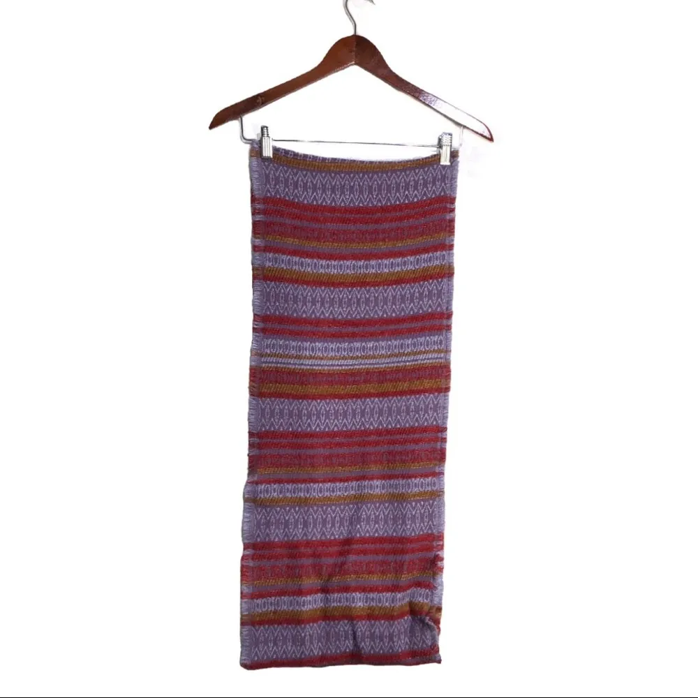 Eco By Rising Tide Red/Purple Mohair & Organic Cotton Knit Blend Infinity Scarf - Image 2