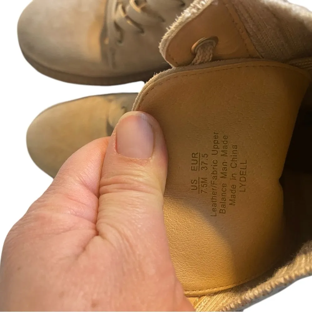 Sam Edelman Tan Suede Leather Knit Lydell Combat Boot Boho Grunge Winter 90s - Image 9