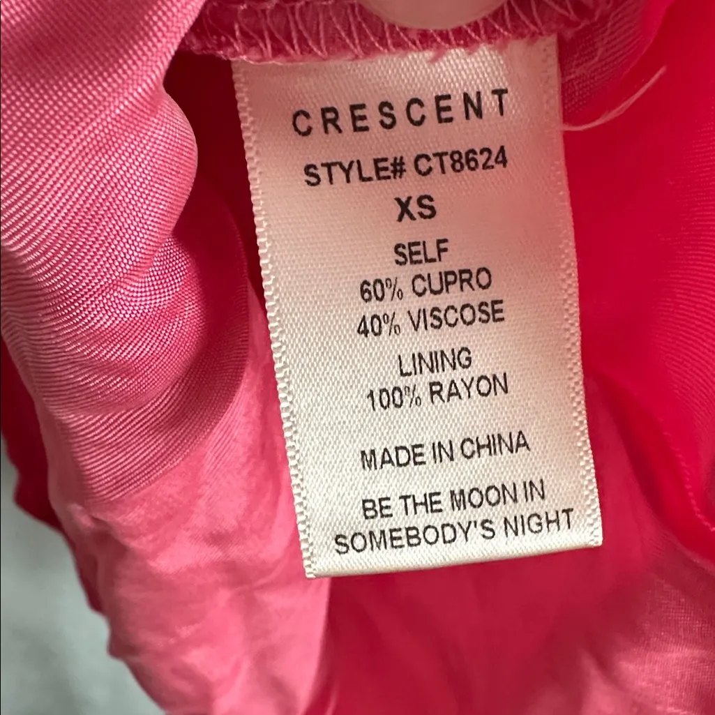 Crescent  Hot Pink Satin‎ Asymmetrical Cami Top - Image 5