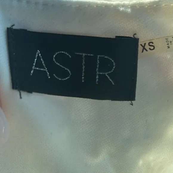 ASTR White Big Flowers Crochet Embroidered Wedding Mini Dress XS - Image 10