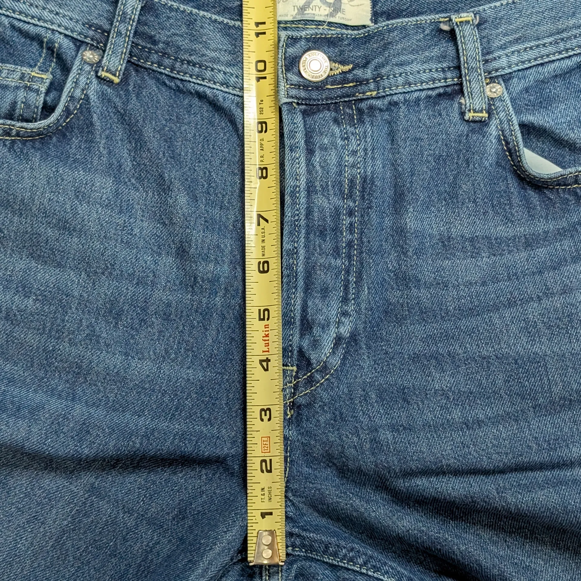 Free People We The Free Maggie Mid-Rise Straight Leg Jeans Sequoia Blue SZ 29 - Image 7