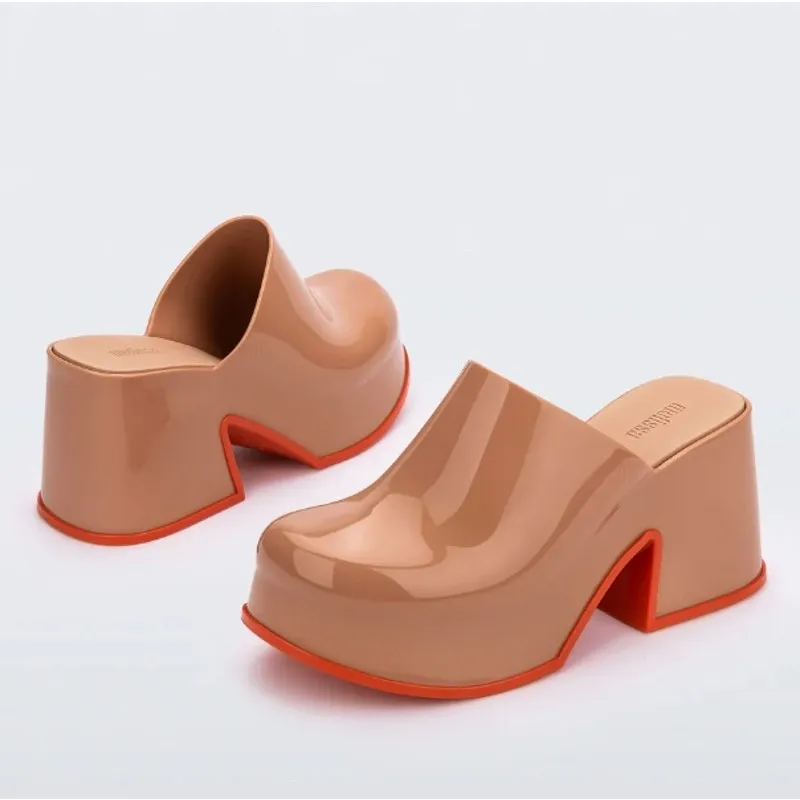 Melissa  Mia Brown Platform Clog - Image 2