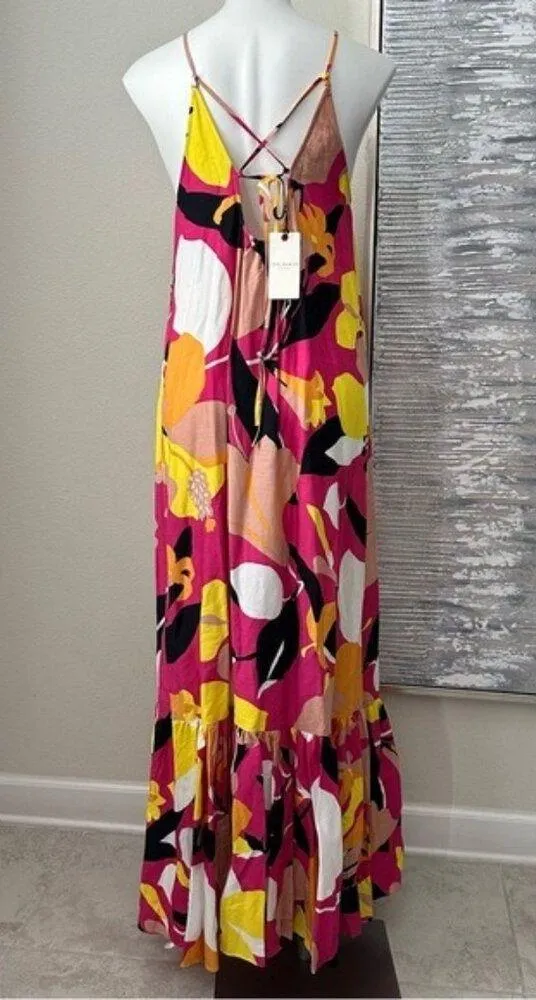 Ted Baker Abstract Print Maxi Dress Size 3 - Image 8