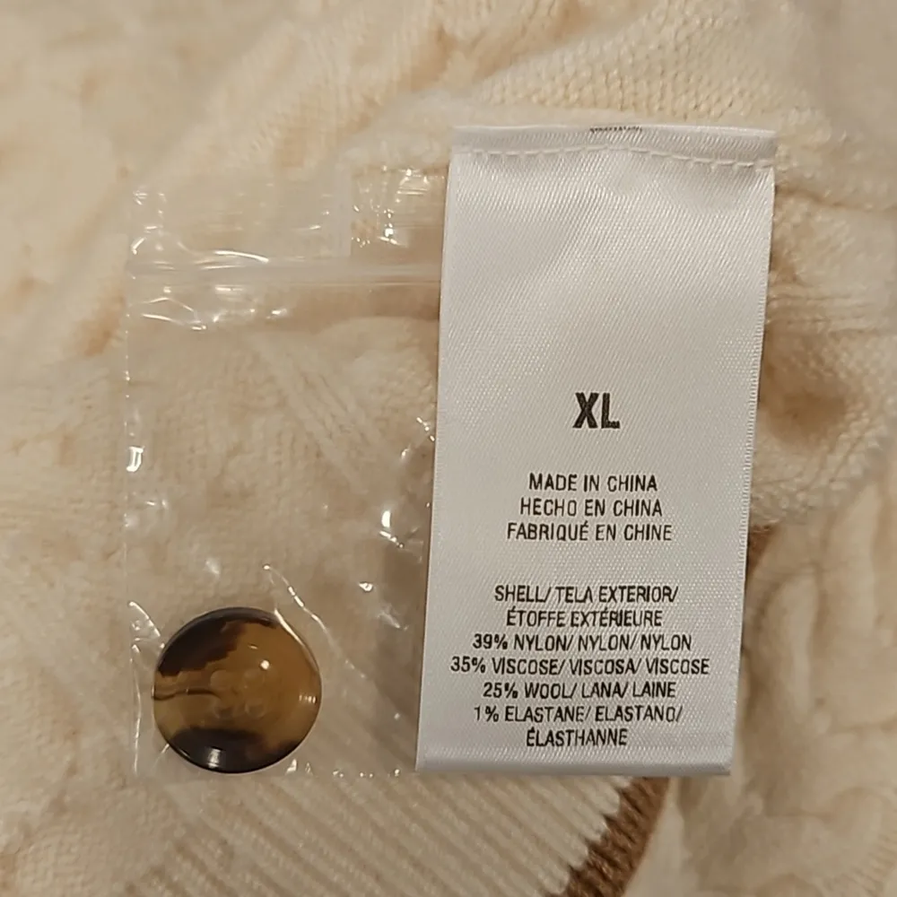 💕FAVORITE DAUGHTER💕 The Lauren Cardigan ~ Ivory XL NWT Cable Knit Sweater White - Image 16