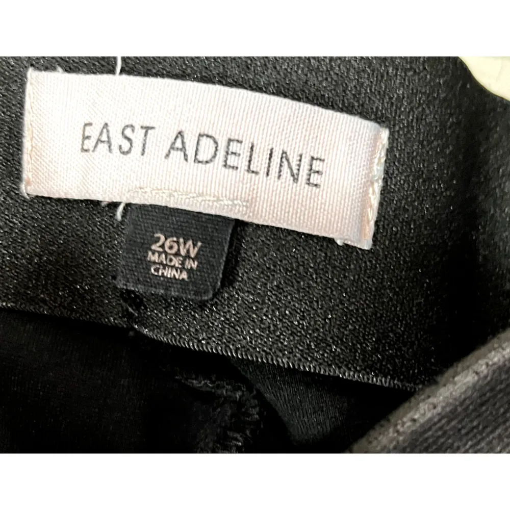 East Adeline Black Vegan Faux Leather Pants Leggings Plus Size 26W - Image 6