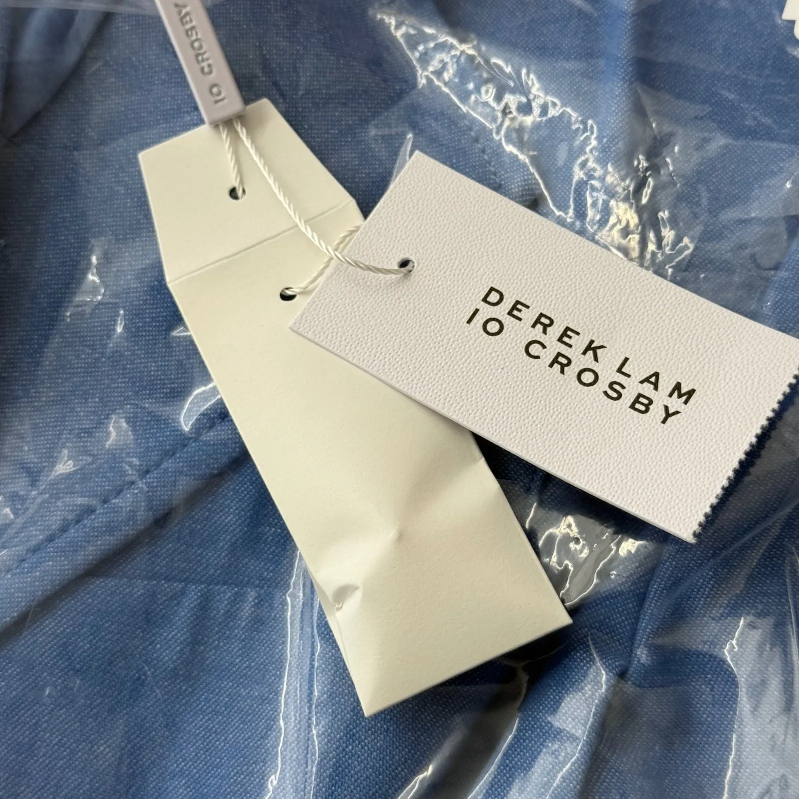 Derek Lam 10 Crosby Blue‎ Cotton Blend Double Breasted Blazer Jacket - Size 4 - Image 10