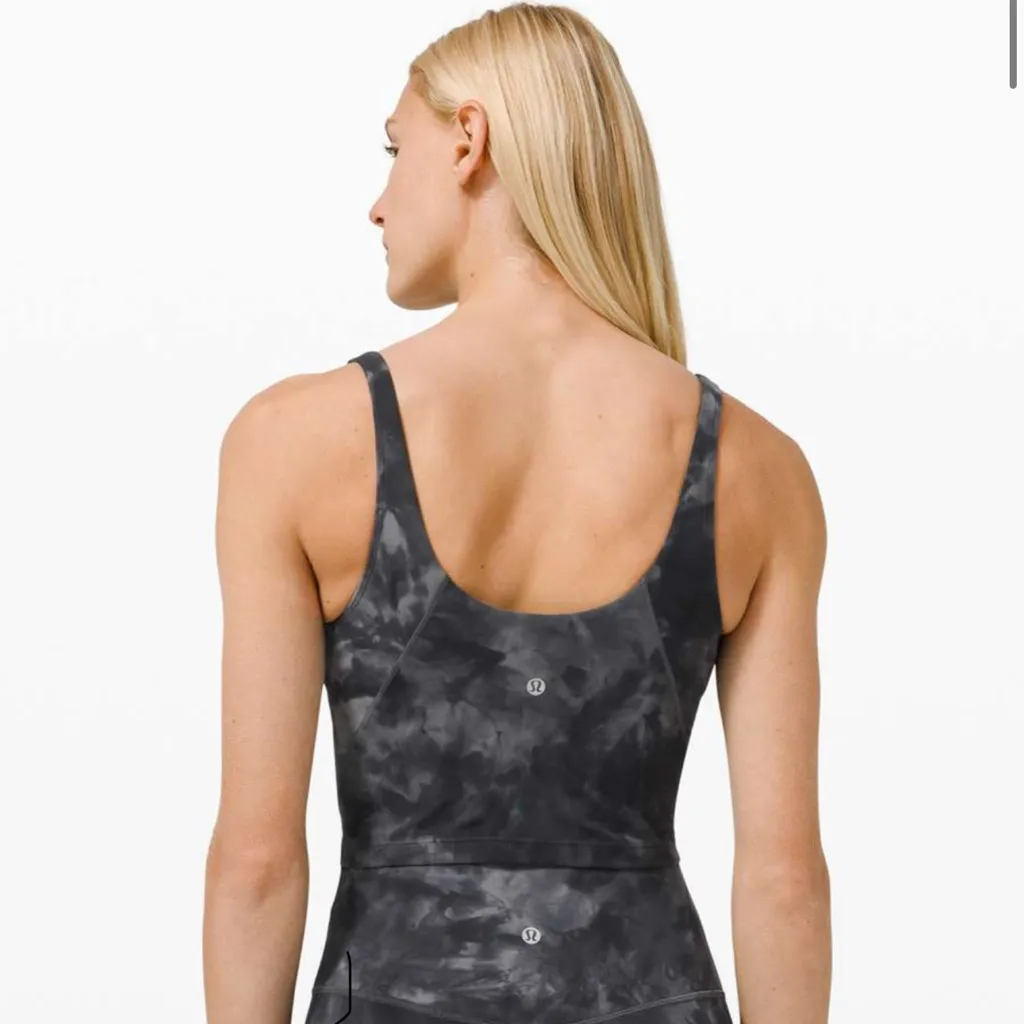 Lululemon Align Tank Top Diamond Dye Pitch Grey Graphite Athletic Yoga Size 2 - Image 5