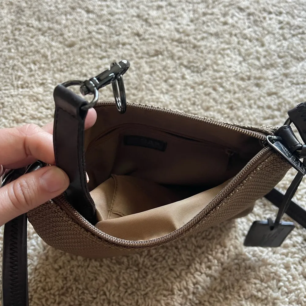 The Sak Purse Shoulder Bag Brown Woven Zip Top Crossbody Elliot Lucca - Image 3