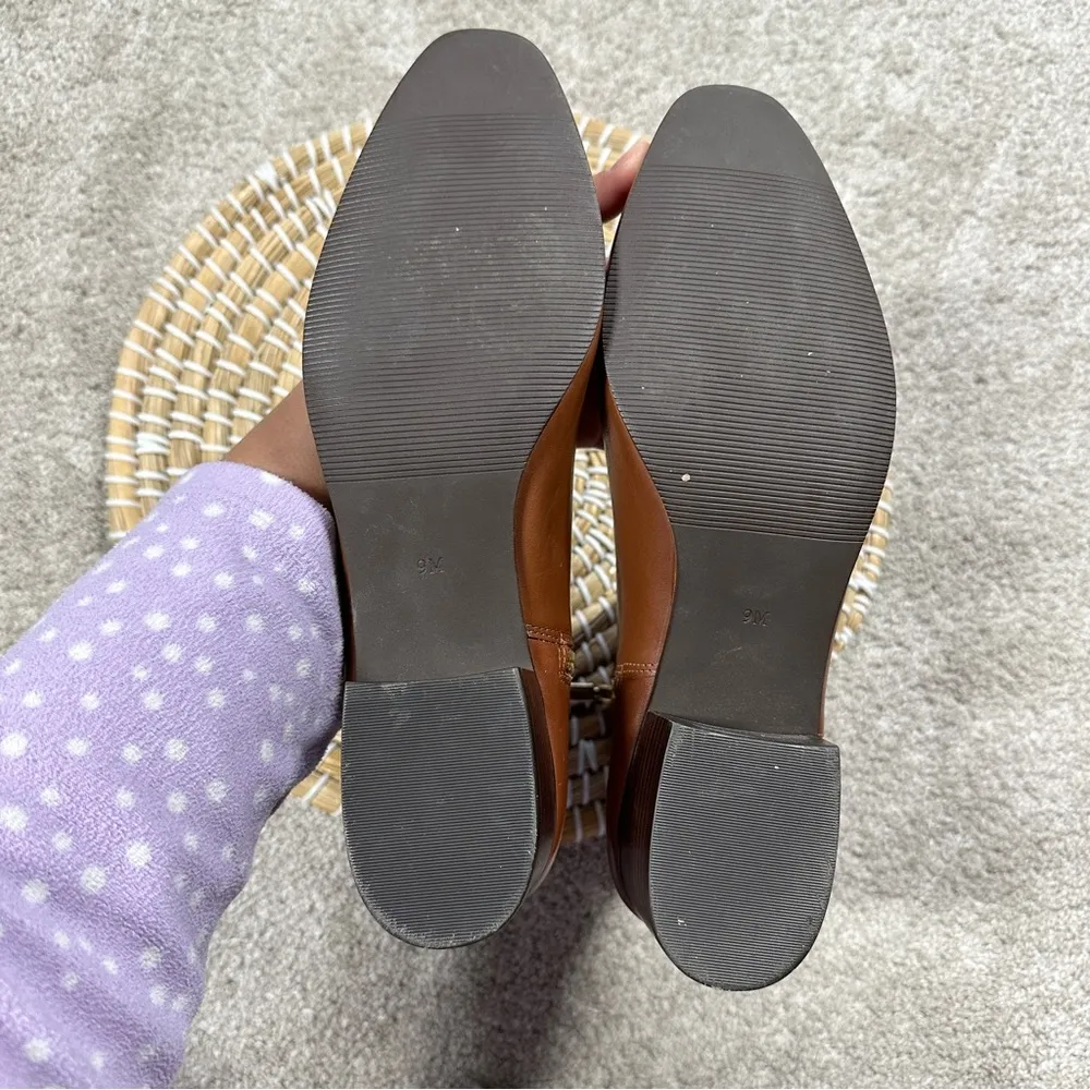 Talbots  Dakota Ankle Boots Leather Block Heels Almond Toe Classic in Brown 9 - Image 12