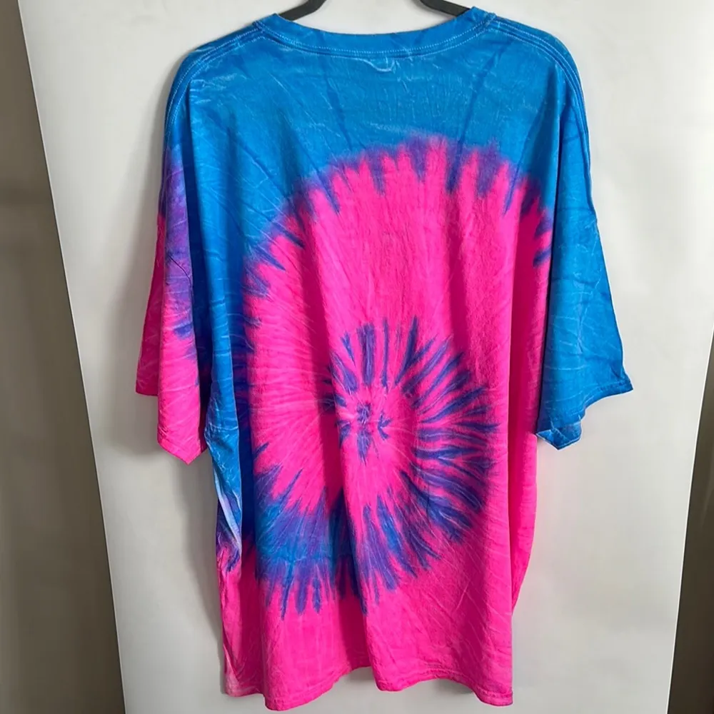 Bahamas Tie-Dye T-Shirt - Pink and Blue - Image 5