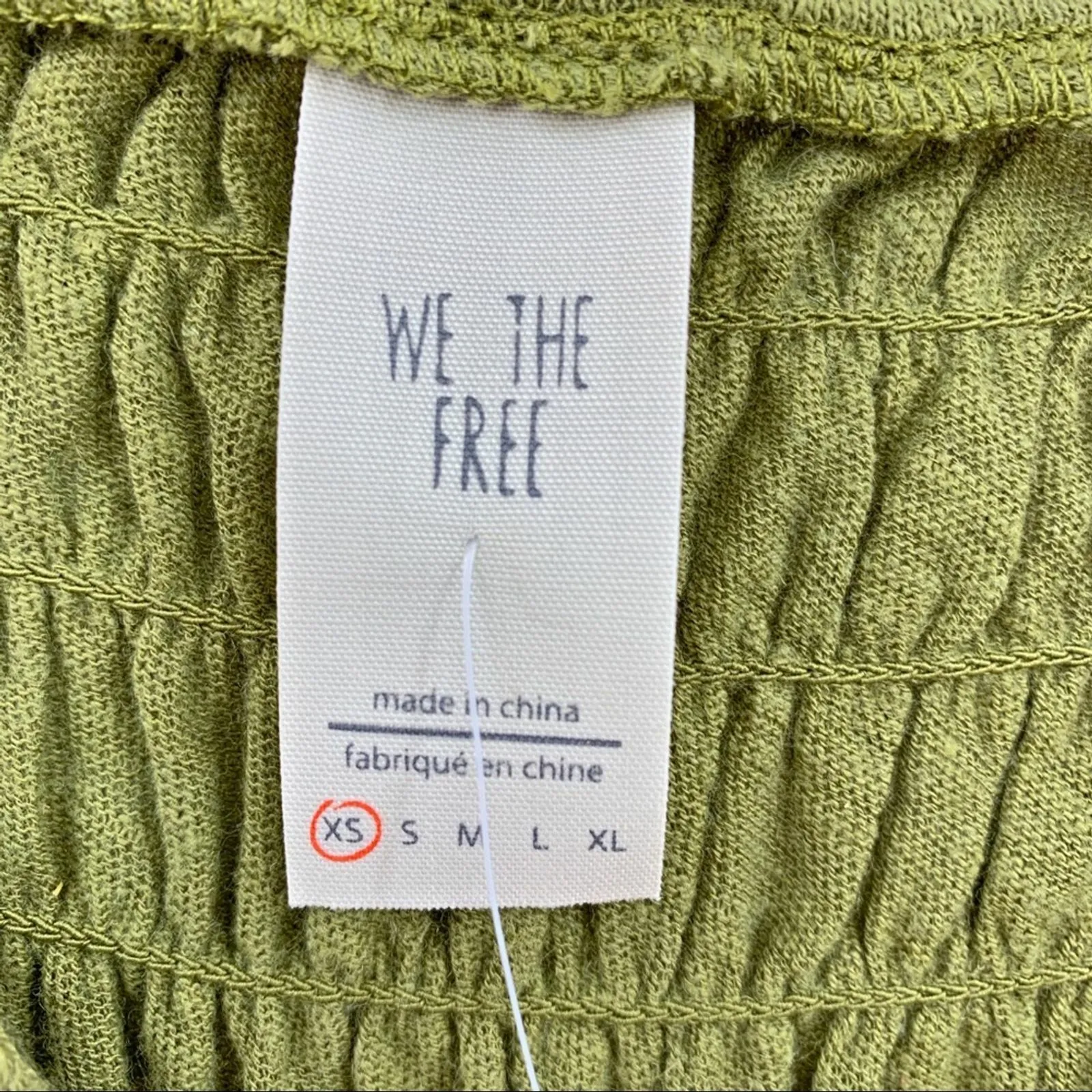 Free People green‎ linen blend swingy tank XS New - Image 6