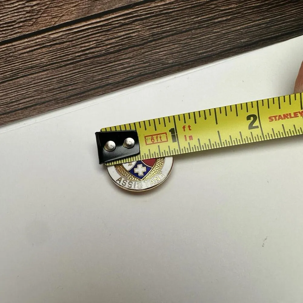 Dental Assistant Emblem Health Badge Brooch Pin Enamel & Gold Tone - Image 3