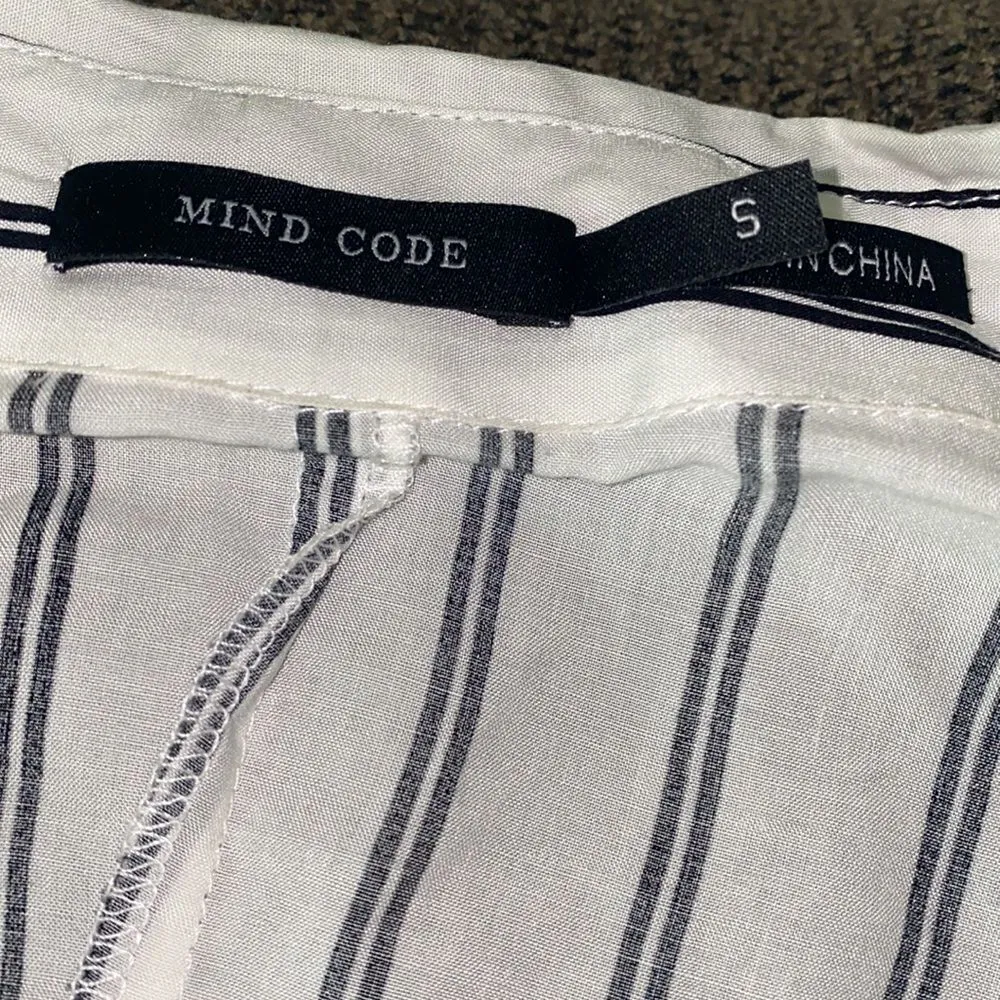 Mind Code ✨ Twist Front Striped Button Down Shirt✨ - Image 4