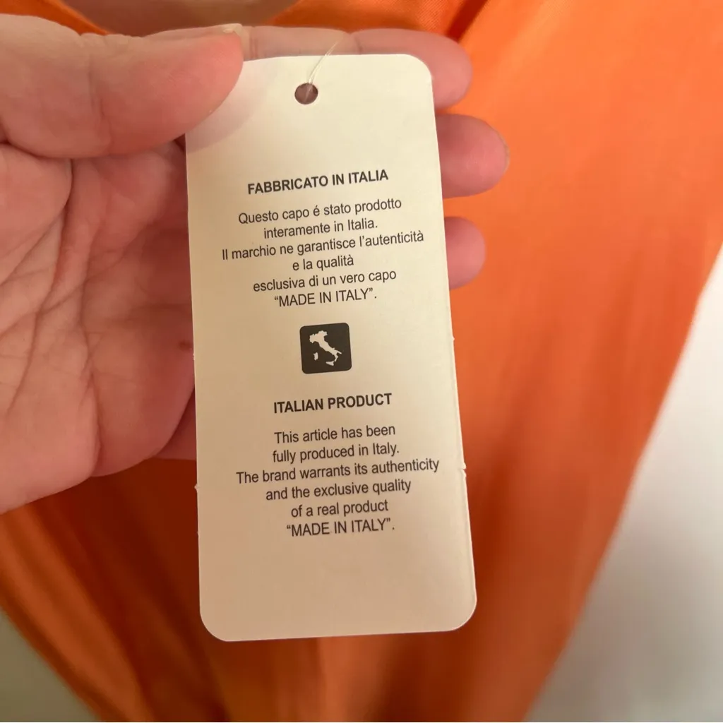 Catwalk Studio Sleeveless Silk Dress Orange Coral Size M - Image 9