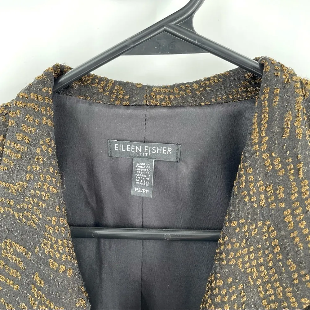 Eileen Fisher Silk Blend Jacquard Wave Jacket - Image 5