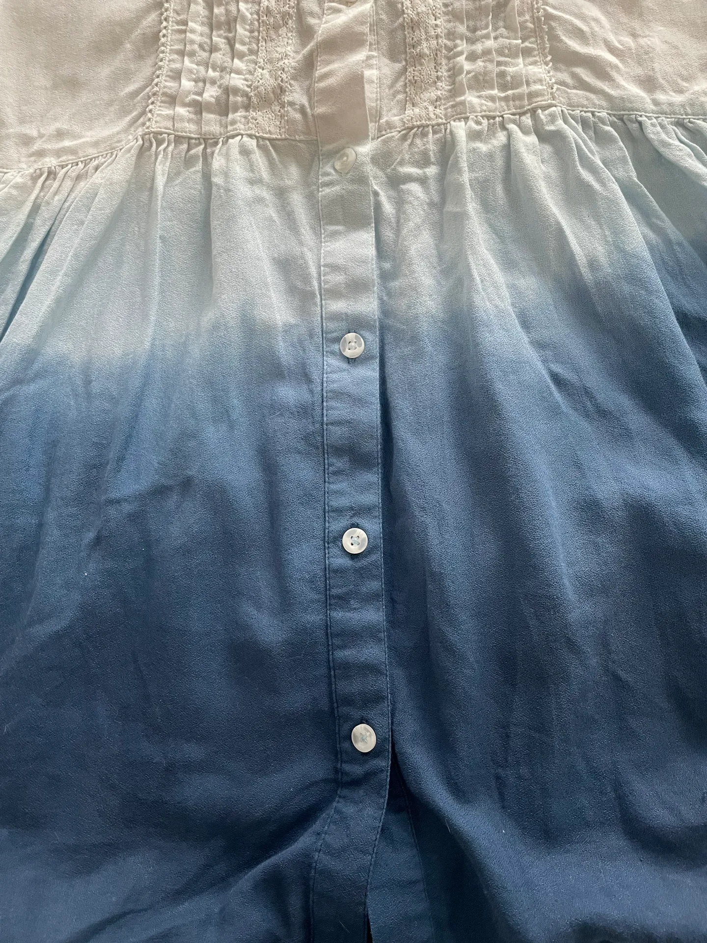 White Blue Western Cowboy Festival Cold Shoulder Mini Dress, size M - Image 10