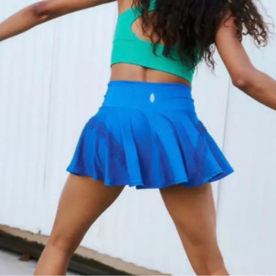 FP Free People Movement Pleats And Thank You Tennis Skort Blue Medium $78 - Image 4