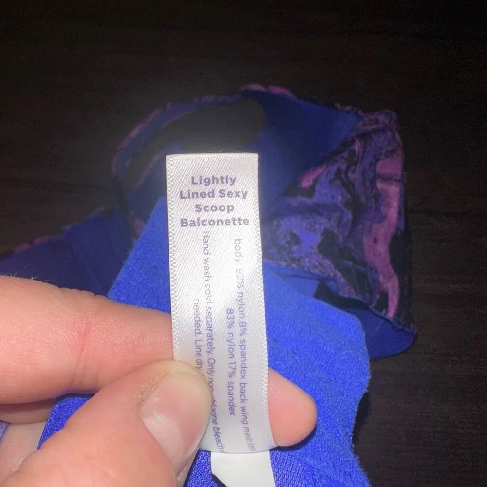 Cacique marbled lightly lined sexy scoop Balconette 44F bra - Image 4