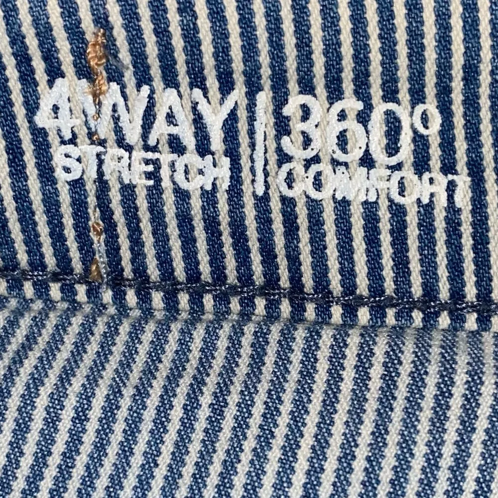 Lola Jeans Pin Stripe Blue & White Amy LS Mid Rise Bermuda Shorts - Image 6