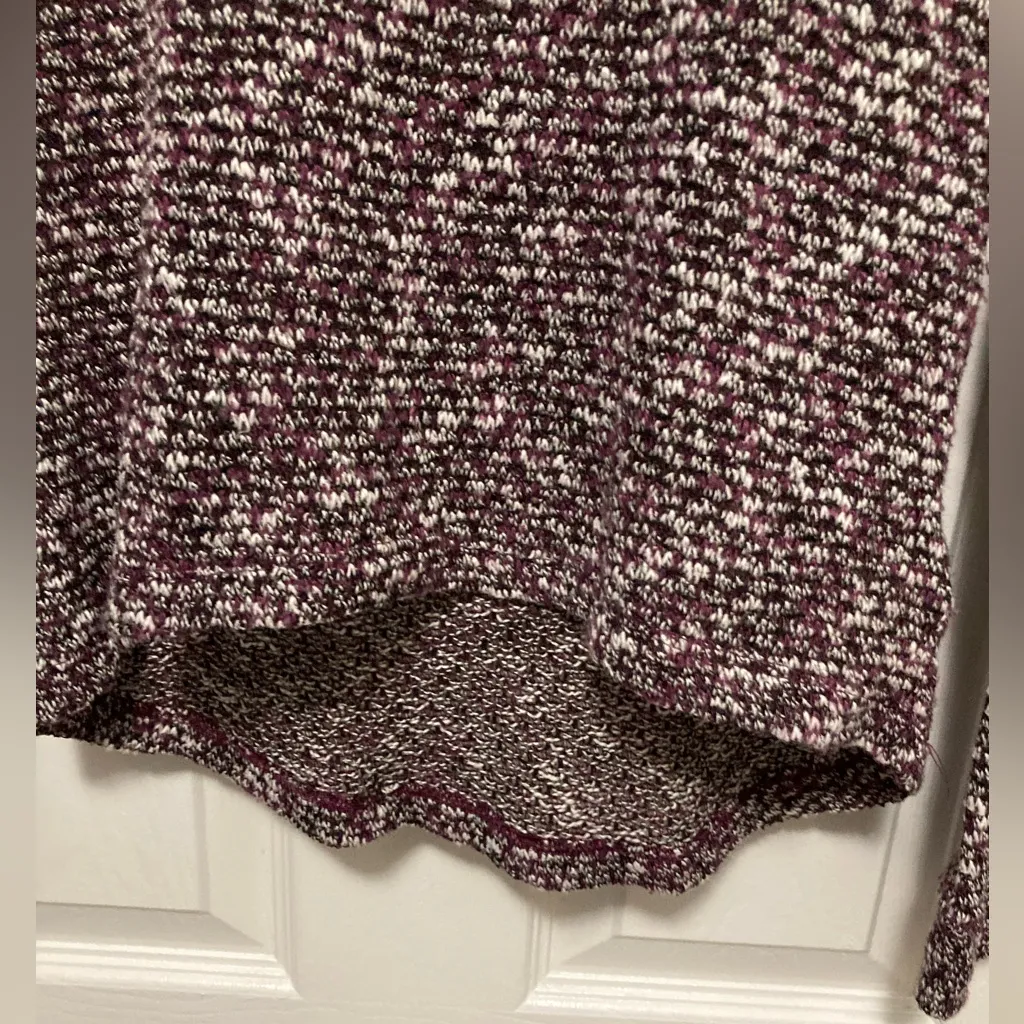 Mudd Y2K Maroon Wine Marbled Scoop Neck Long Sleeve Hoodie - Image 7