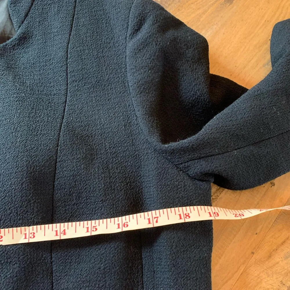 Lafayette 148 New York Womens Wool Split Hem Blazer Jacket Blue Size 8 M - Image 6