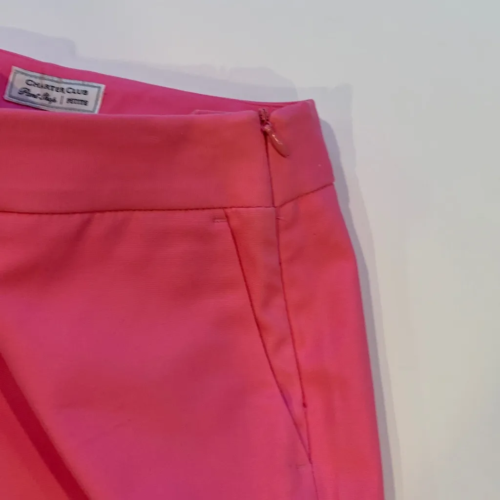 Charter Club Women’s Size 2P 2 Petite Bubble Gum Pink Flat Waist Bermuda Shorts - Image 3