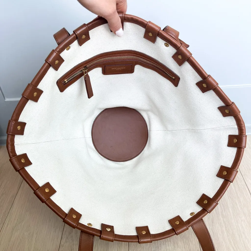 YSL Saint Laurent Authentic Panier Basket Tote Bag in Brown - Image 15