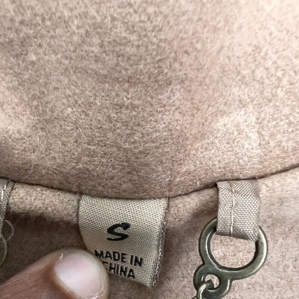 Joujou Cape Poncho Coat Size Small Tan - Image 6