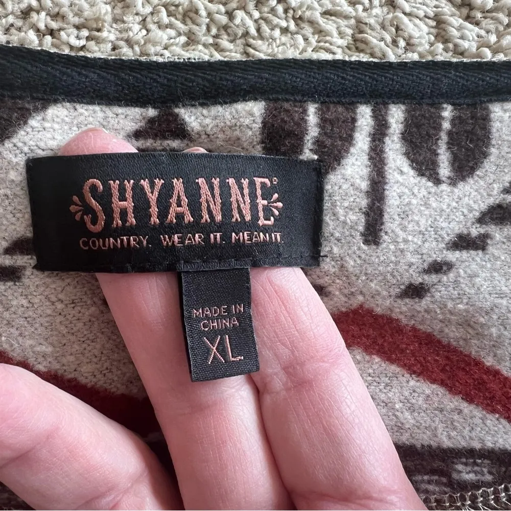 Shyanne Open Drape Blanket Jacket Size XL Cowboy Rodeo Horse Wool Cardig… - Image 3