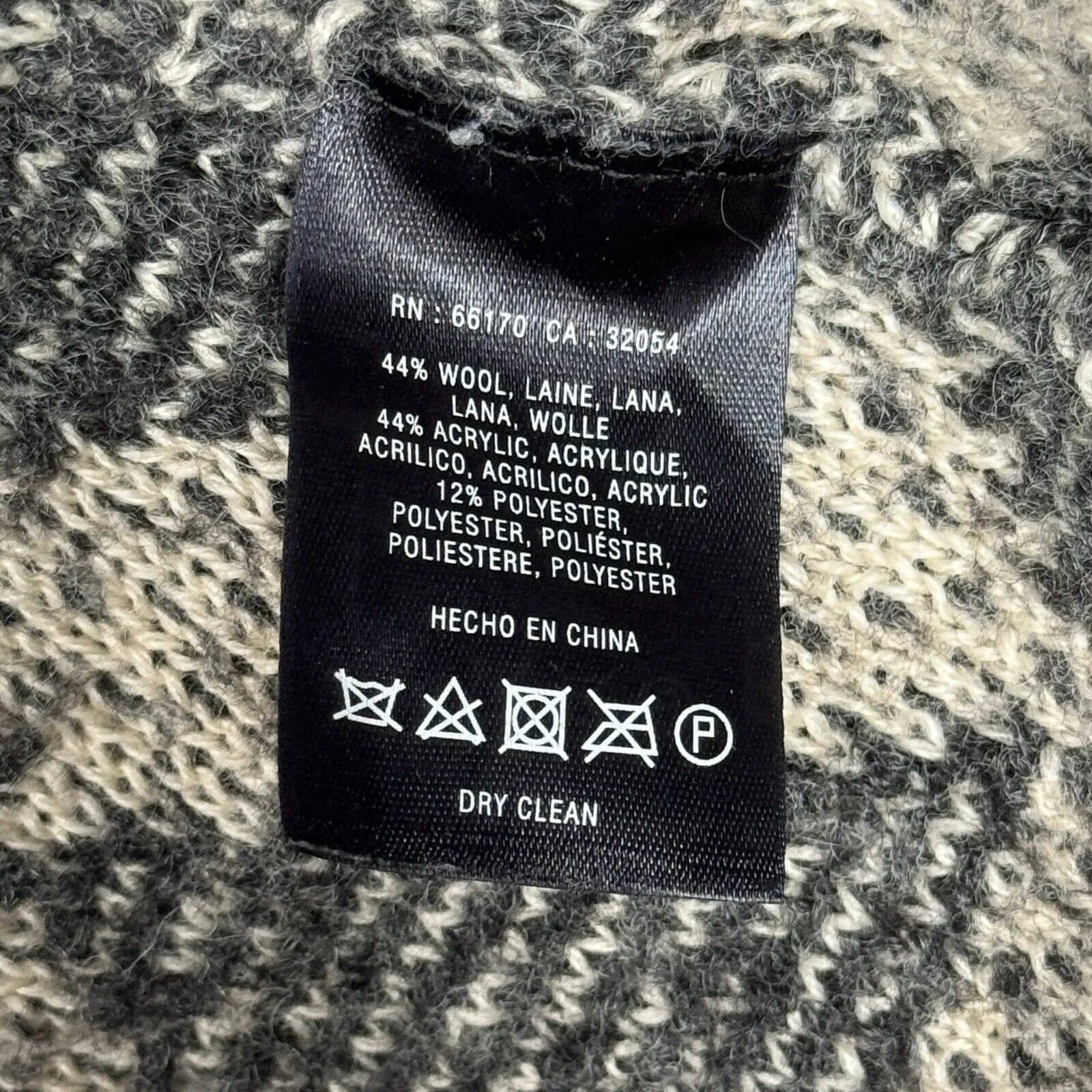 Angel of the North Sweater‎ Womens Medium Gray Black Textured Cardigan Bohemian - Image 7