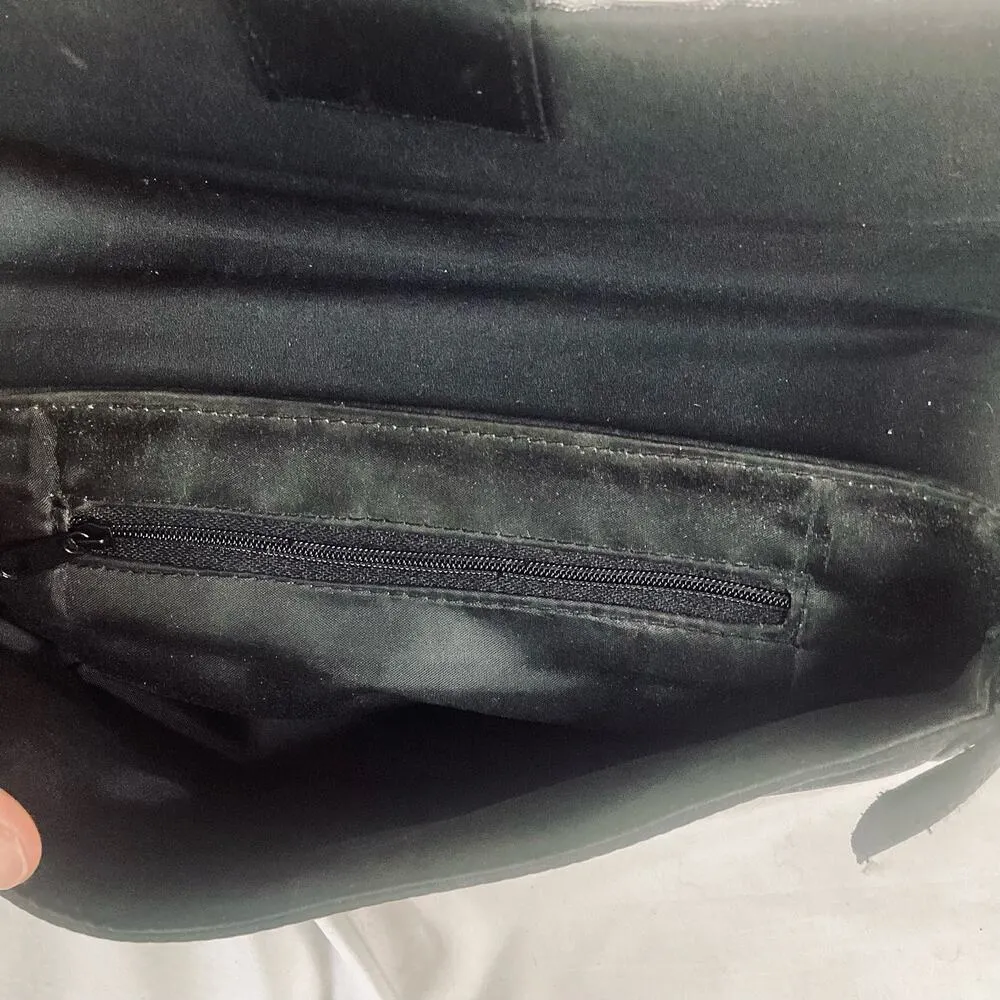 Y2K Zebra Print Shoulder Bag Black - Image 3