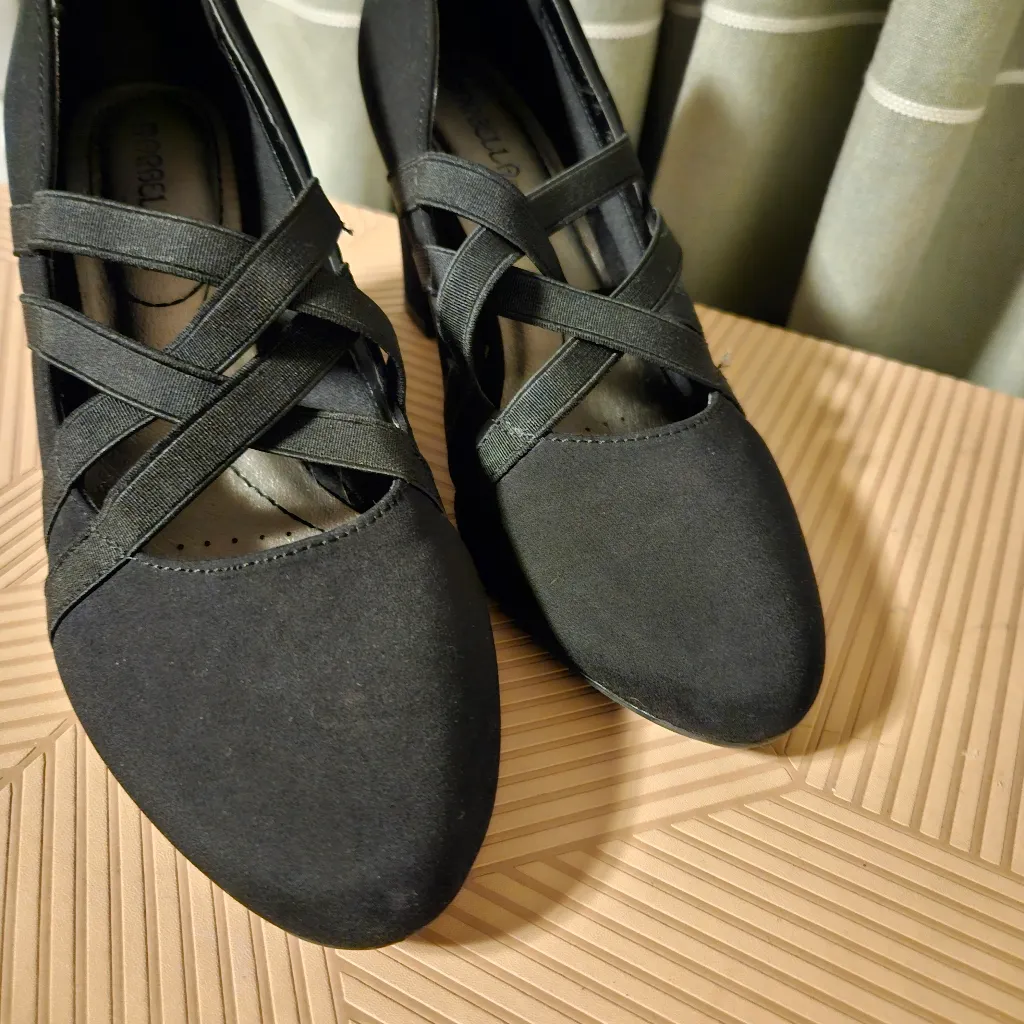 Marbella Charlotte Heels Black Closed Toe Strappy Formal Comfortable Neutral 8 - Image 4