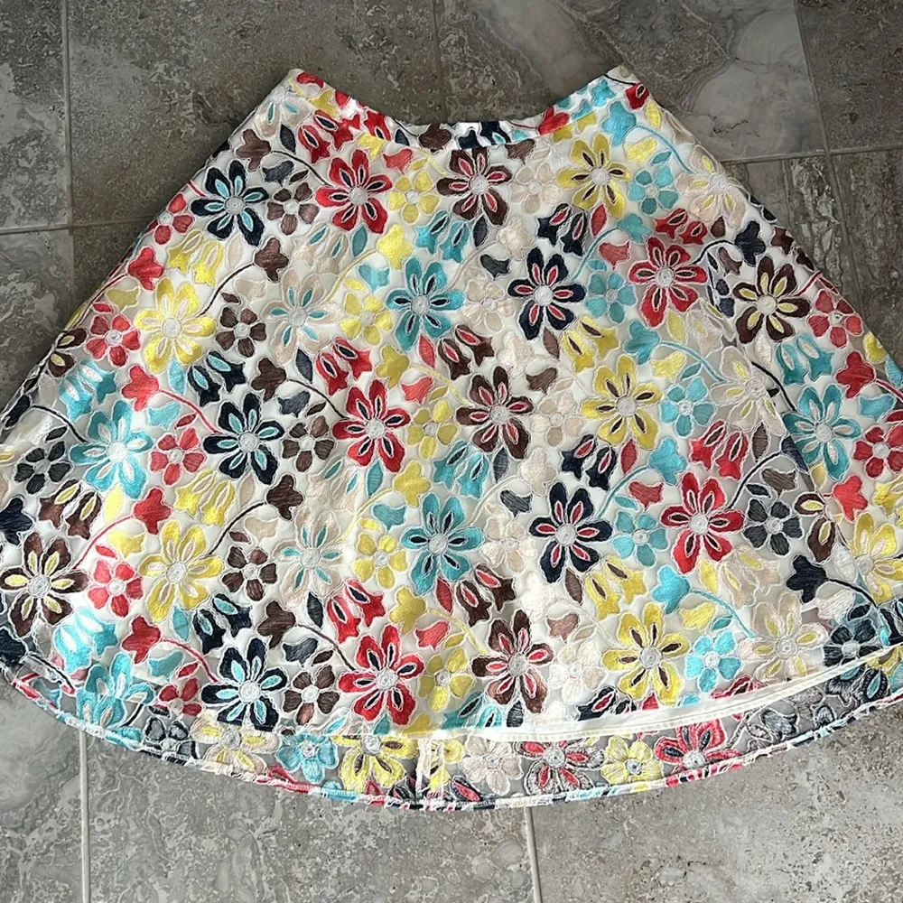 Anthropologie’s Eva Franco Floral Print Lace-Over Midi Skirt, Plus Size 16W $150 - Image 12