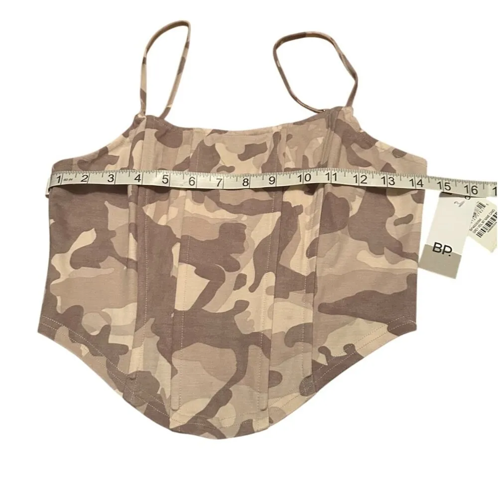 Bp Camouflage Crop Top Corset Style With Adjustable Straps NWT Sexy Party Glam S - Image 5