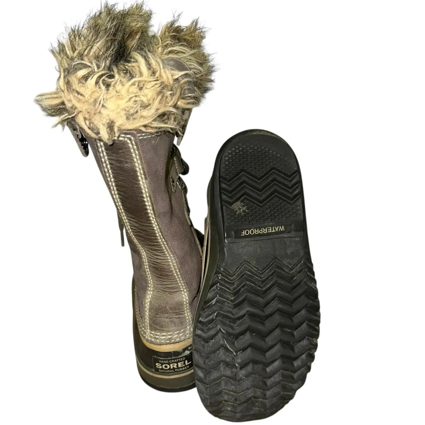 Sorel Joan of Arctic Waterproof Winter Boots Quarry & Black Size 6 - Image 7