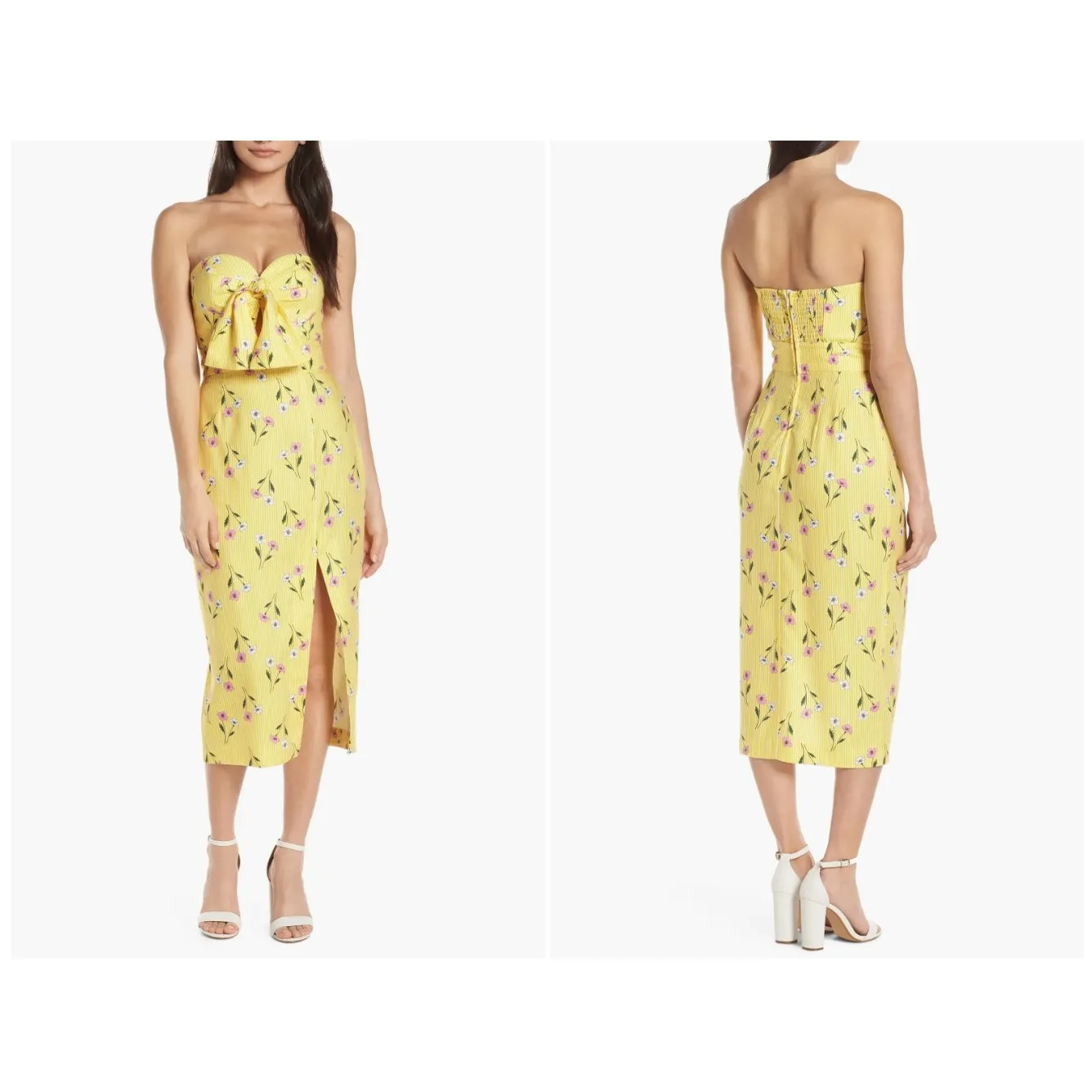 NWT Finders Keepers Limoncello Strapless Midi Dress Size Large - Image 2