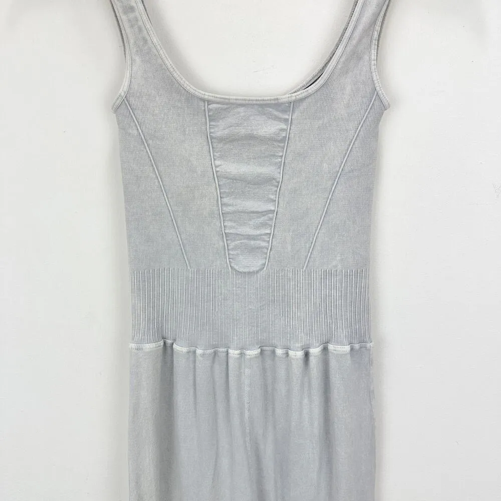 Free People Good Karma Flared Jumpsuit Athleisure Active Stretch Pilates Gray XS - Image 11
