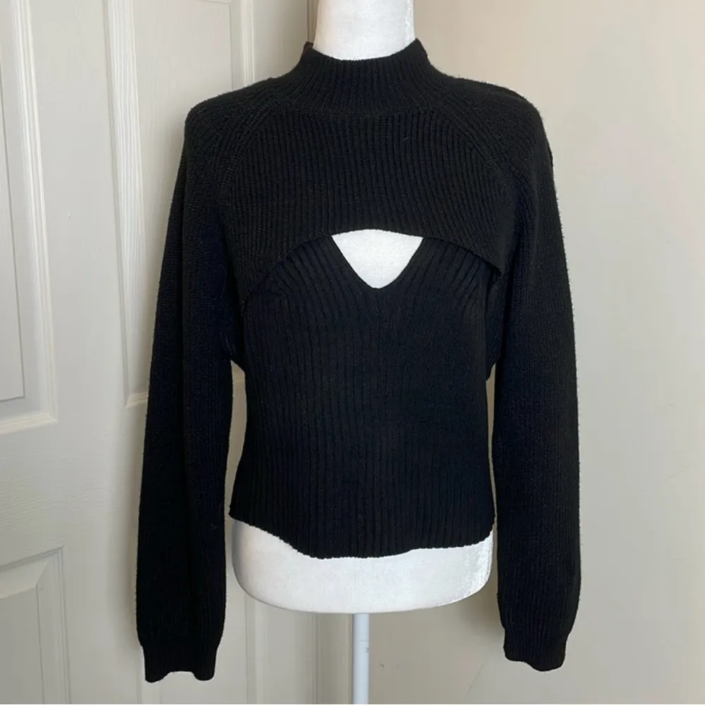 Anthropologie Two Piece Black Knit Sweater Set - Image 7