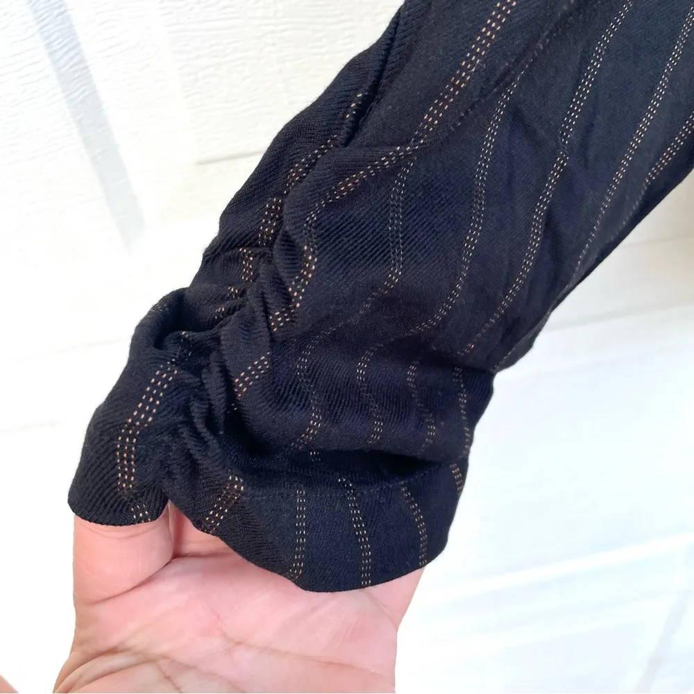 NWT Torrid Womens Blazer Black Copper Pinstripe Drape Front Career Plus 1X - Image 7