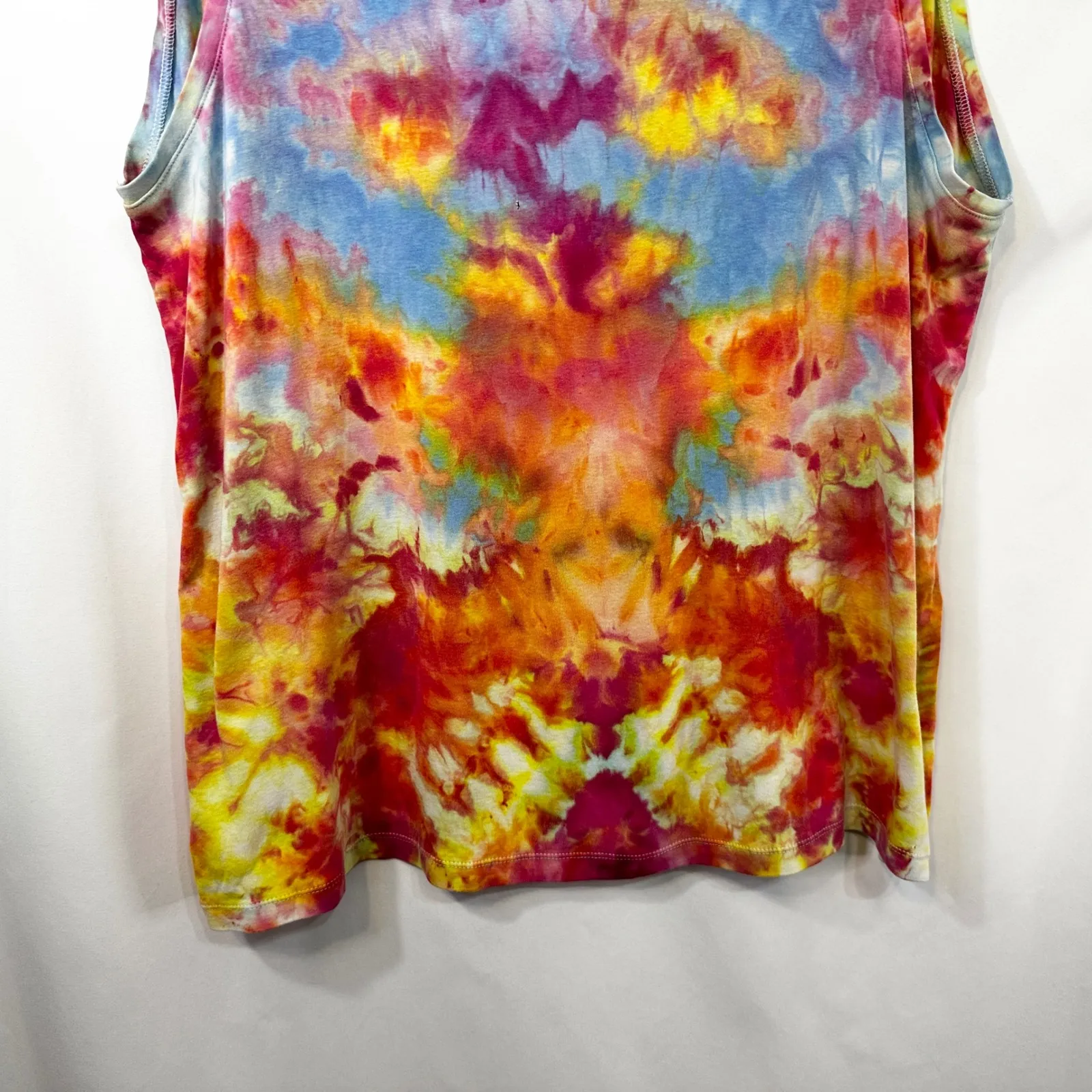 Ava & Viv Plus Size 3X Tank Top Tie Dye Handmade Red Orange Hippie Boho 1778 - Image 6