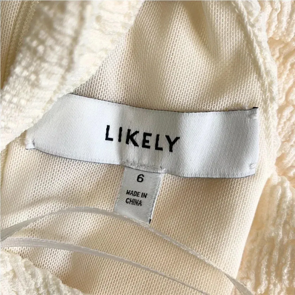 Likely Carmona Stretch Knit Halter Midi Dress in Cream Tan Size 6 NWT - Image 9